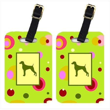 Carolines Treasures Carolines Treasures CK1063BT Pair Of 2 Weimaraner Luggage Tags CK1063BT